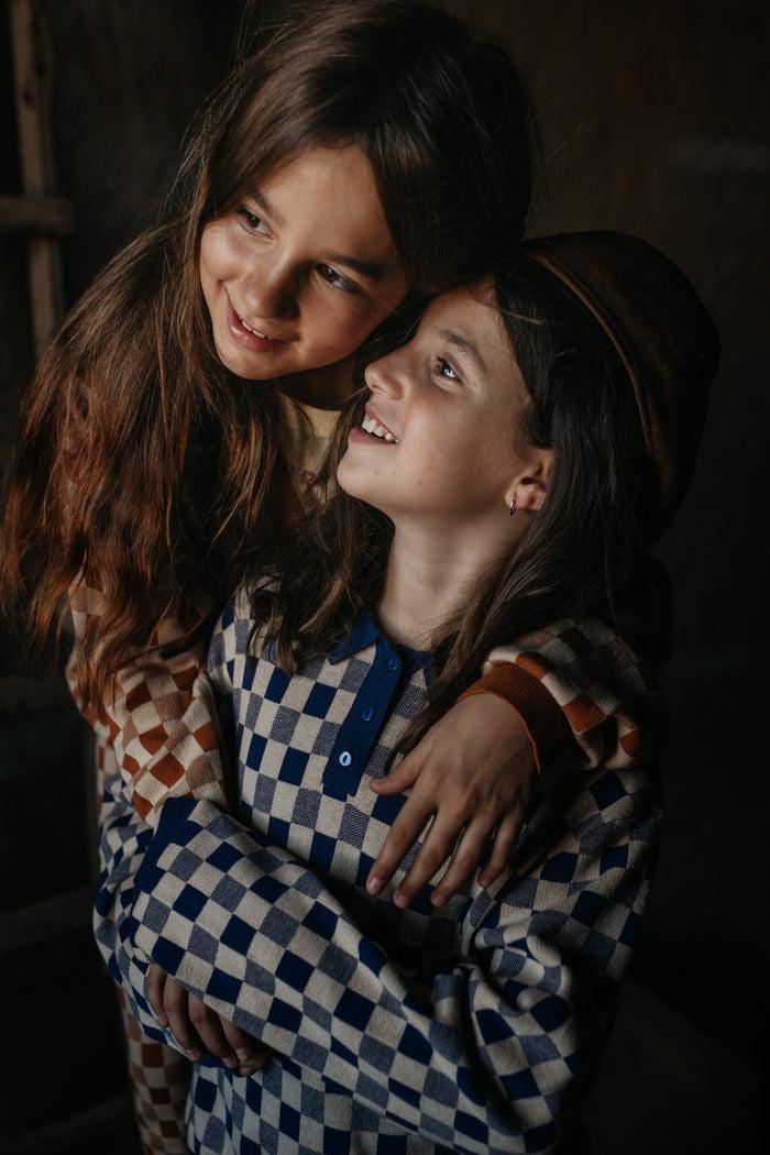 A Monday In Copenhagen Cassie Polo Estate Blue Check