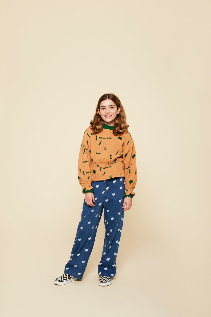 A Monday In Copenhagen Issy Blouse Verdant Green Print