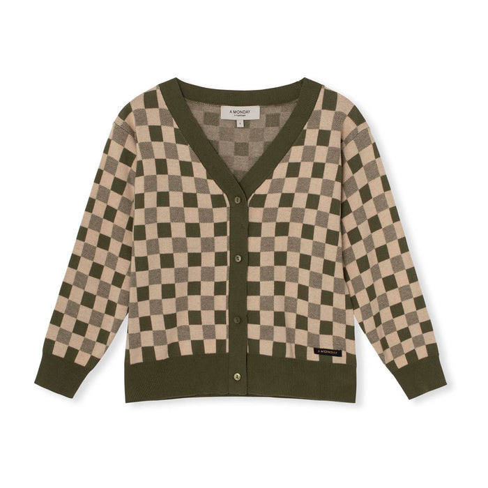 a monday in copenhagen Kimmie Cardigan Dill Check Print