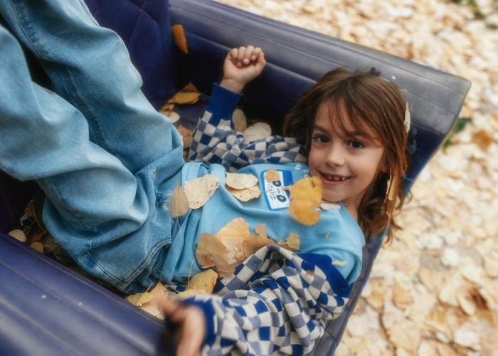 A Monday In Copenhagen Kimmie Cardigan Estate Blue Check