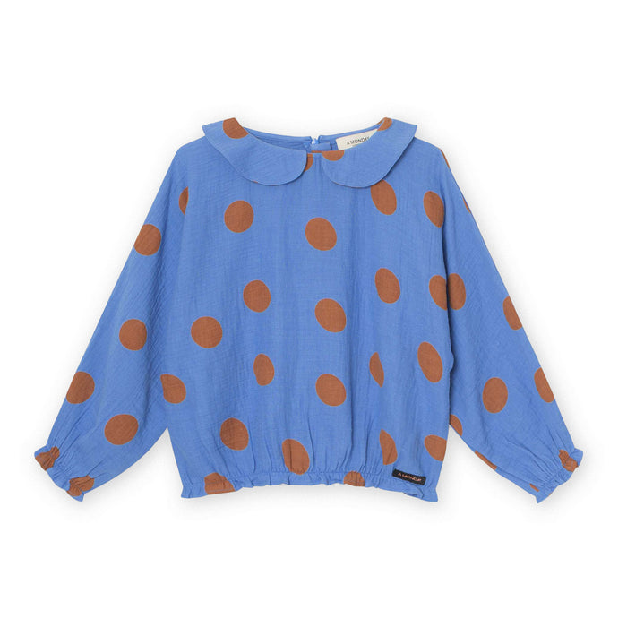 a monday in copenhagen Leonora Blouse Caramel Dot Print