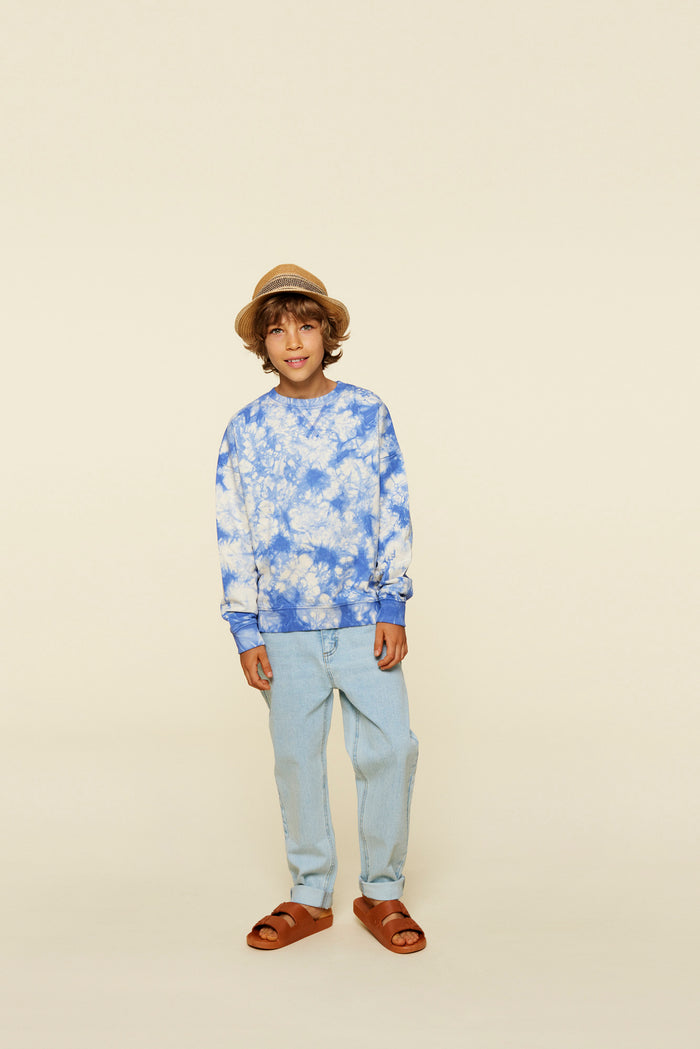 A Monday In Copenhagen Luke Blouse Butter Cream Tie Dye