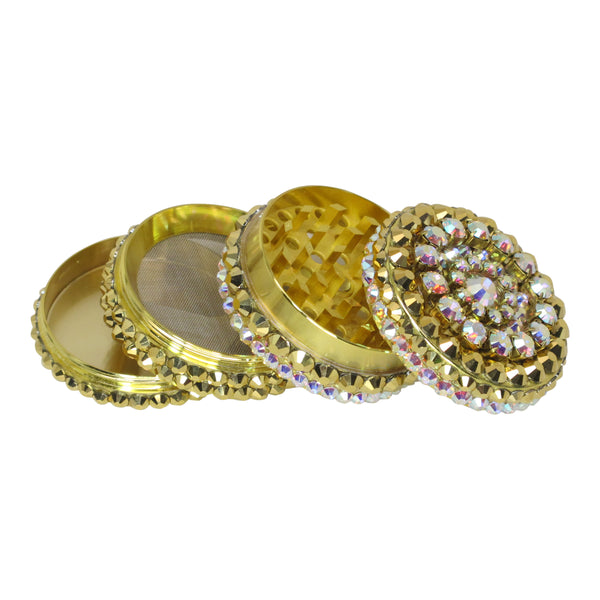 A Morir Crystal Grinder In Gold Schubert Red