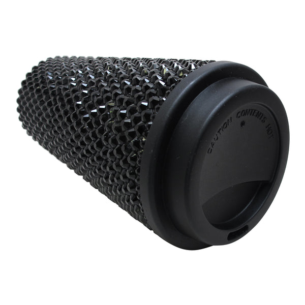 A Morir Crystal Travel Coffee Cup - Black 16 Oz