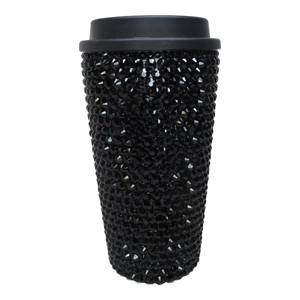 a morir Crystal Travel Coffee Cup - Black 16 Oz