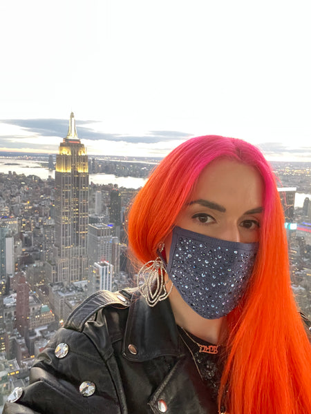 A Morir JUDY Crystal Earrings Barracuda Black