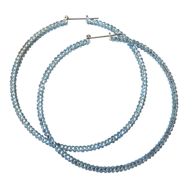 a morir Maxima Crystal Hoop - Baby Blue
