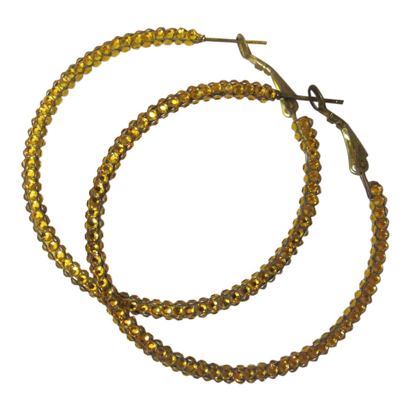 a morir Medi Crystal Hoop - Yellow Gold