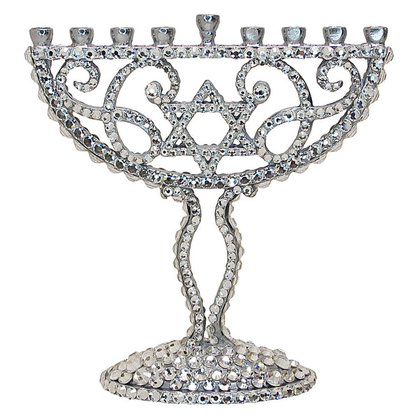 a morir Mini Luxe Crystal Menorah Schubert Red