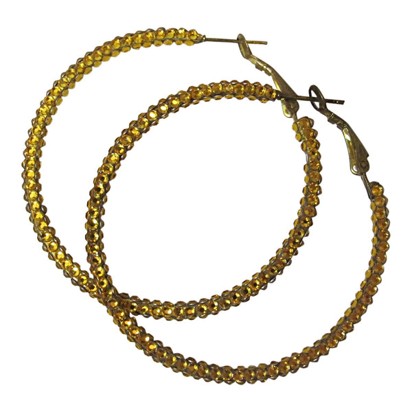 a morir Minima Crystal Hoop - Yellow Gold