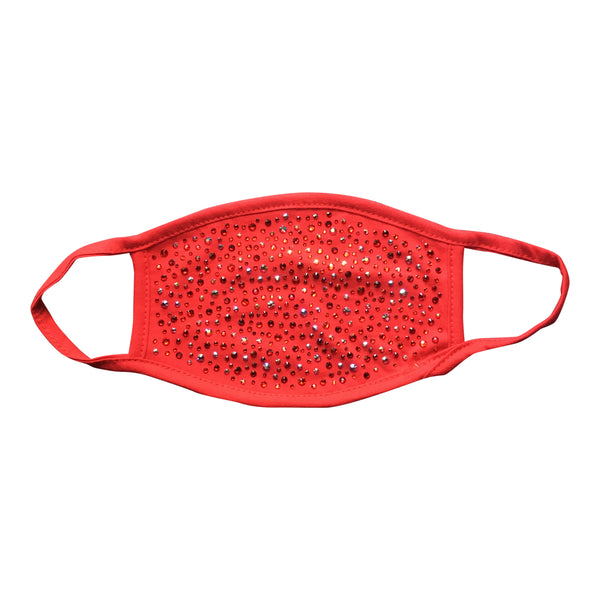 a morir Red Cotton Crystal Face Mask Schubert Red