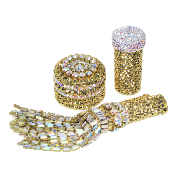 a morir Strassed Smoke Set in Gold Schubert Red