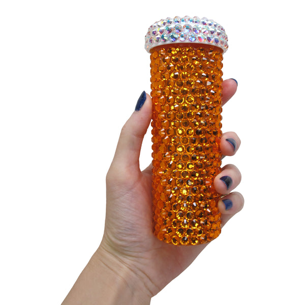 a morir XL Crystal Pill Bottle Schubert Red