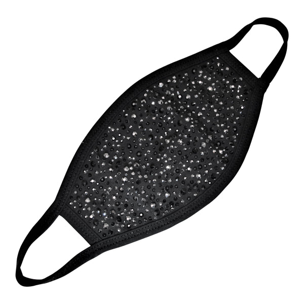 a morir Black Cotton Crystal Face Mask Schubert Red