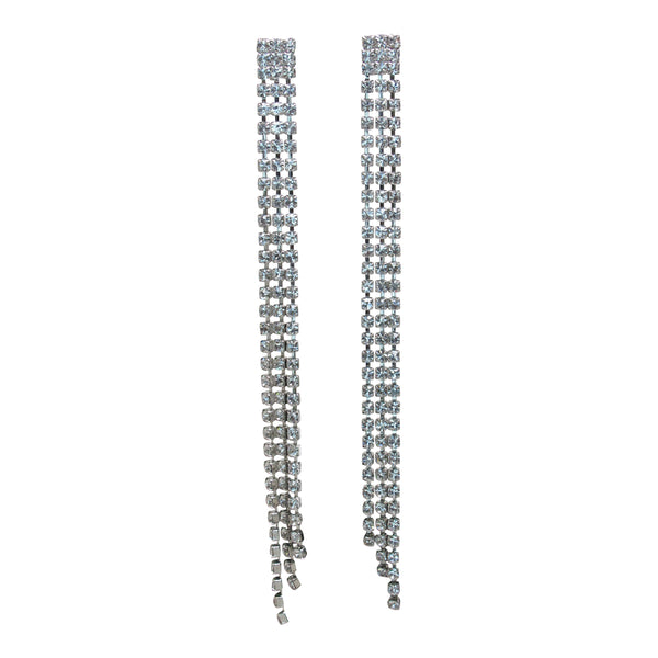 A Morir C Major Crystal Chain Earrings - Single LEFT EAR - Piercing Post
