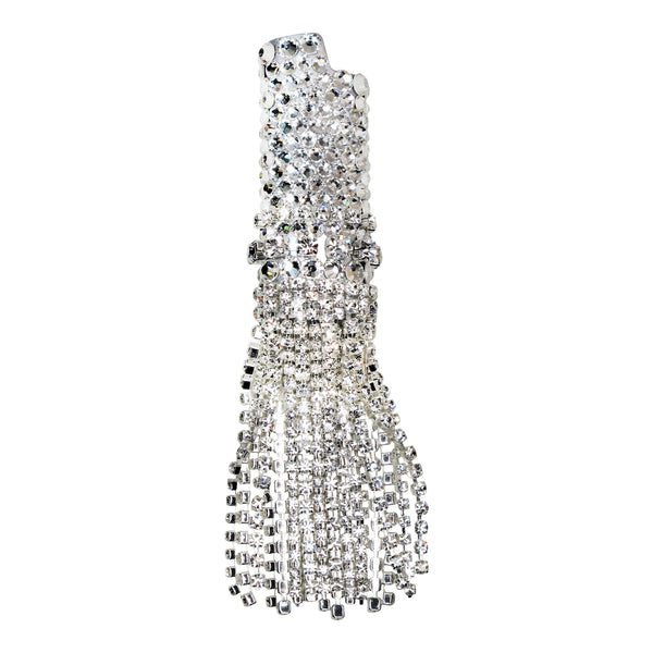 a morir Crystal Fringe Lighter Case in Diamante Schubert Red