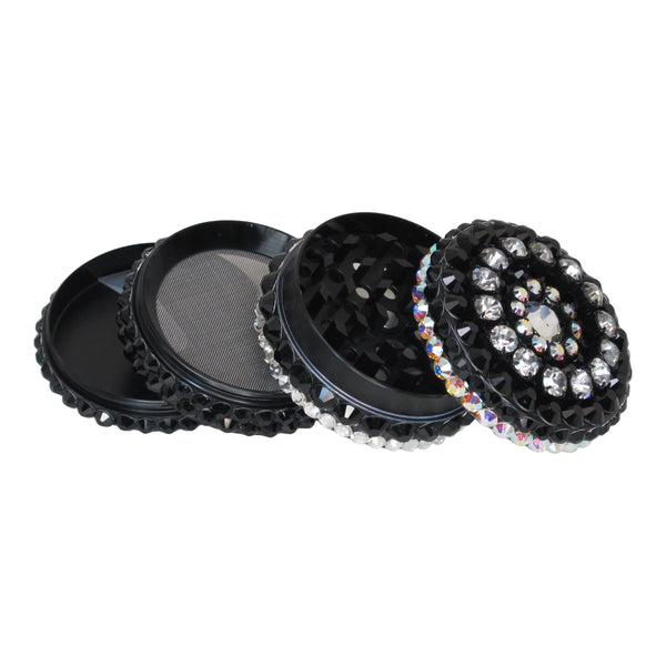 A Morir Crystal Grinder In Black + White Schubert Red