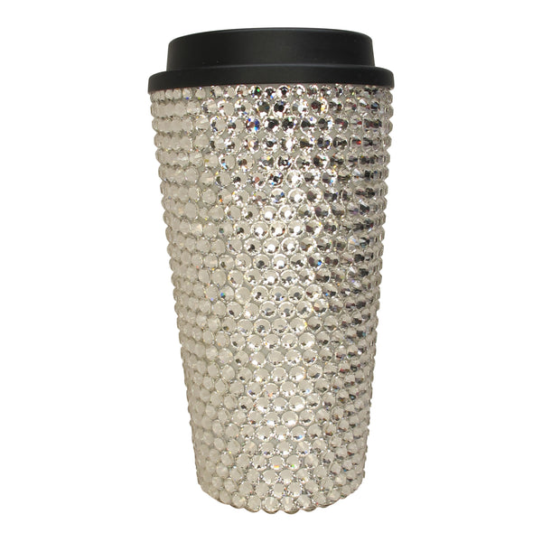 a morir Crystal Travel Coffee Cup - Silver Barracuda Black