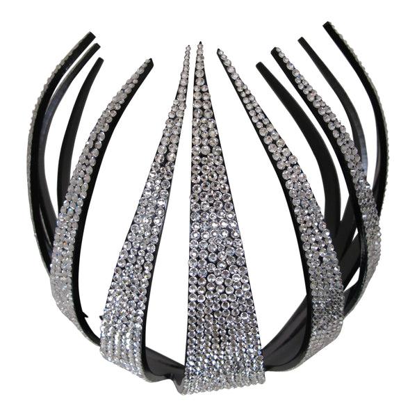 A Morir Dalida Crystal Masque Headpiece BLACK (SHOWN)