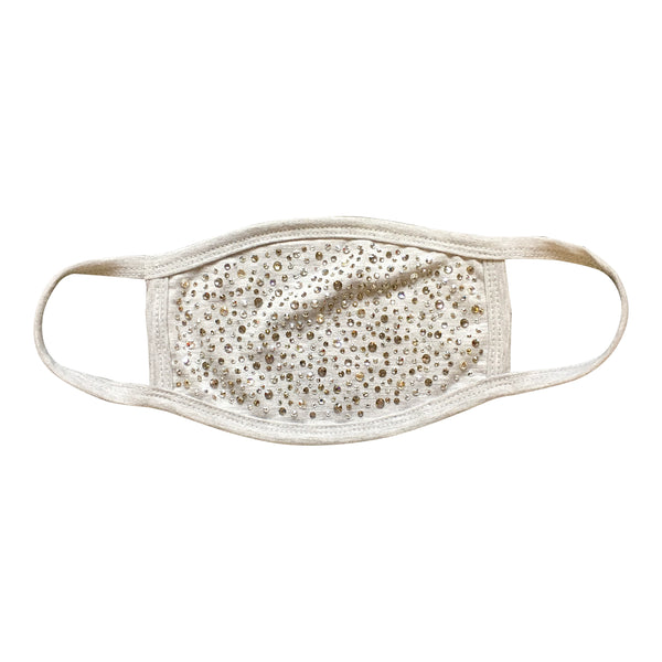 a morir Heather Grey Cotton Crystal Face Mask Schubert Red