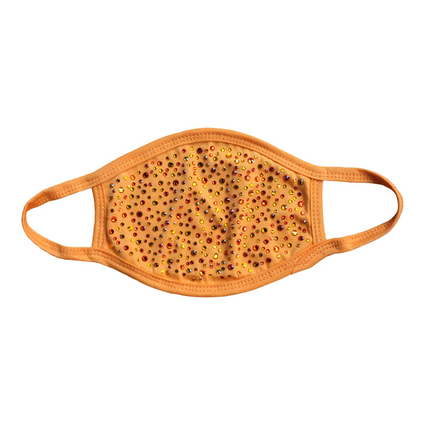 a morir Orange Cotton Crystal Face Mask Schubert Red