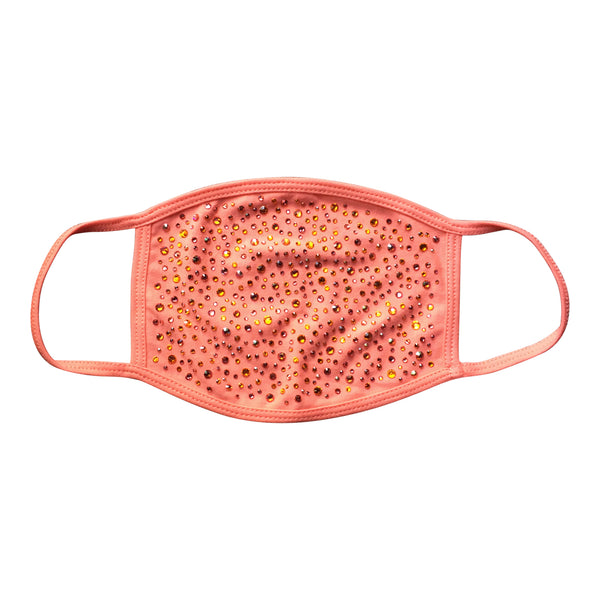 a morir Peach Sunrise Cotton Crystal Face Mask Schubert Red