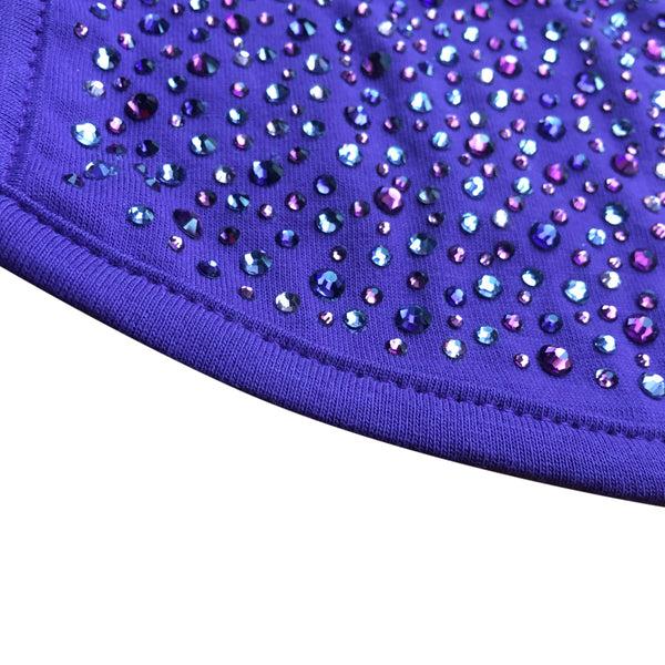 A Morir Purple Cotton Crystal Face Mask Schubert Red