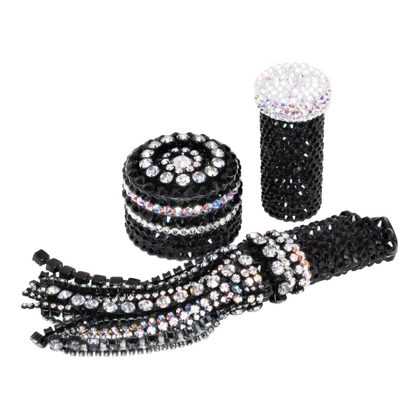 a morir Strassed Smoke Set in Black + White Schubert Red