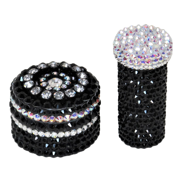 a morir Strassed Stash Set in Black + White Schubert Red