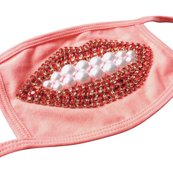 A Morir Surreal Crystal And Pearl Lip Mask - Peach Schubert Red