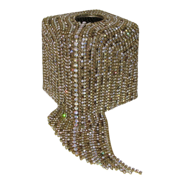 a morir Zsa Zsa Gilded Crystal Tissue Box Cover Schubert Red