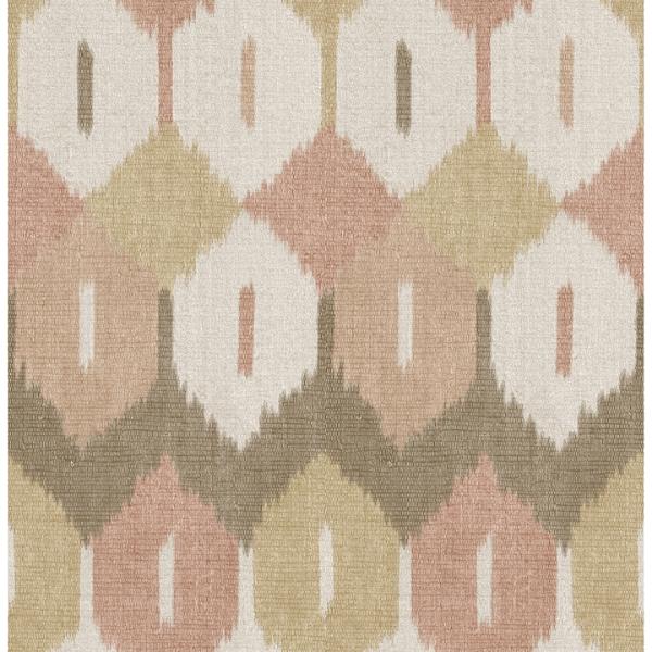 a street prints Abilene Apricot Ikat Wallpaper