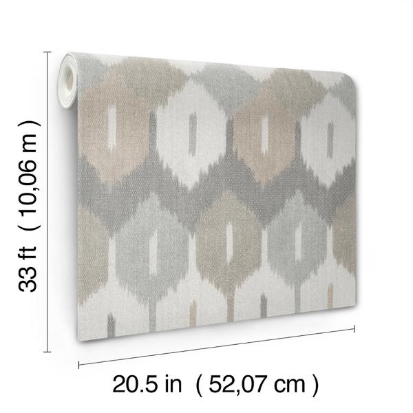 A Street Prints Abilene Neutral Ikat Wallpaper