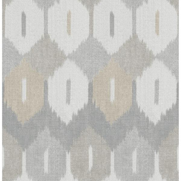 a street prints Abilene Neutral Ikat Wallpaper