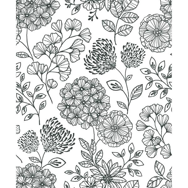 a street prints Ada Black Floral Wallpaper