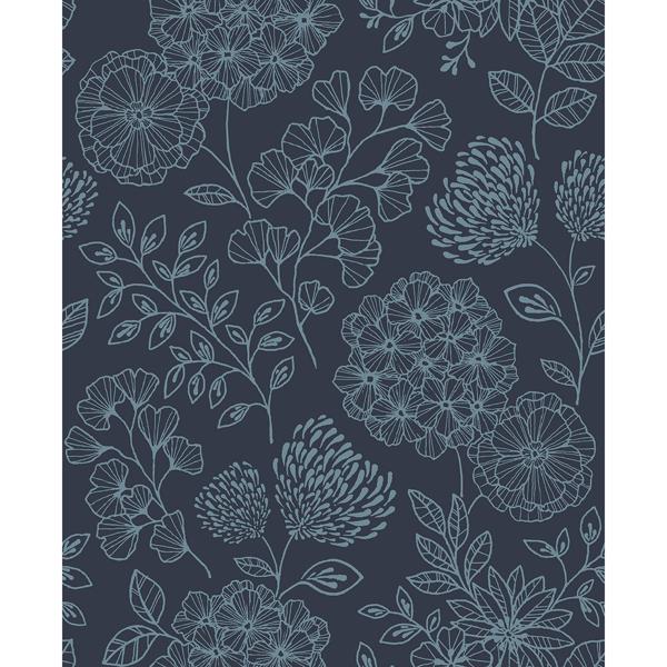 a street prints Ada Indigo Floral Wallpaper
