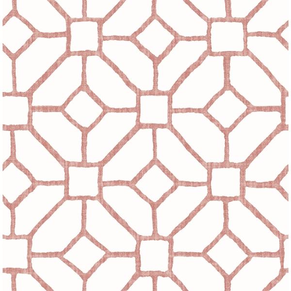 a street prints Addis Coral Trellis Wallpaper