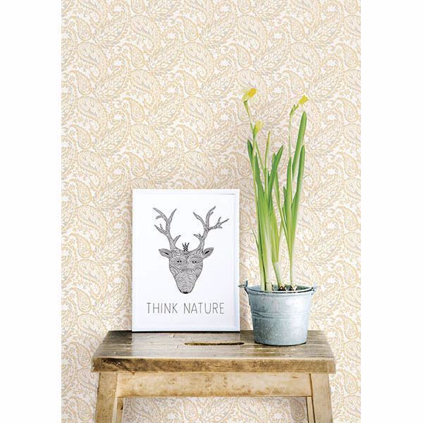 A Street Prints Adrian Honey Paisley Wallpaper