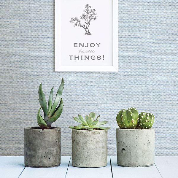 A Street Prints Agave Blue Grasscloth Wallpaper