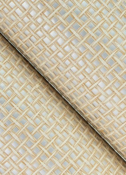 A Street Prints Aki Silver Basketweave Wallpaper