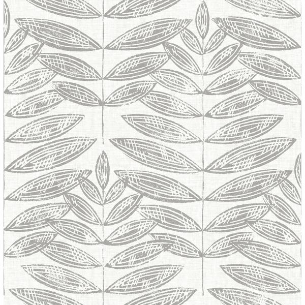 a street prints Akira Grey Leaf Wallpaper