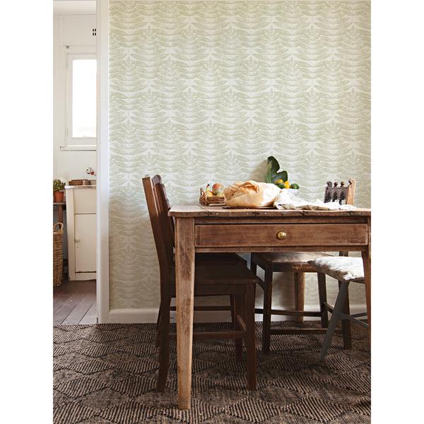 A Street Prints Akira Taupe Leaf Wallpaper
