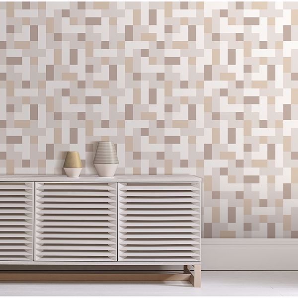 A Street Prints Alby Neutral Geometric Wallpaper