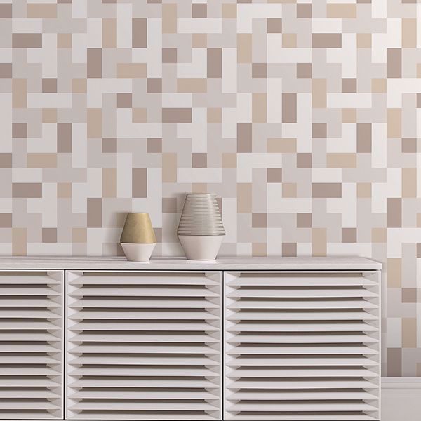 A Street Prints Alby Neutral Geometric Wallpaper