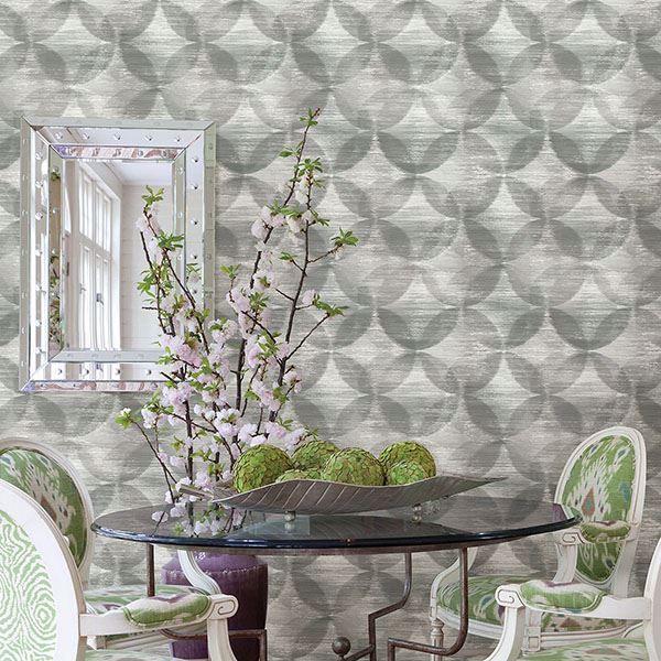 A Street Prints Alchemy Grey Geometric Wallpaper