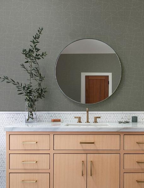 A Street Prints Alcott Charcoal Dotted Wallpaper