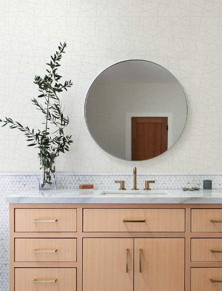 A Street Prints Alcott Ivory Dotted Wallpaper