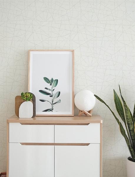 A Street Prints Alcott Ivory Dotted Wallpaper