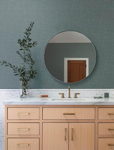 A Street Prints Alcott Slate Dotted Wallpaper