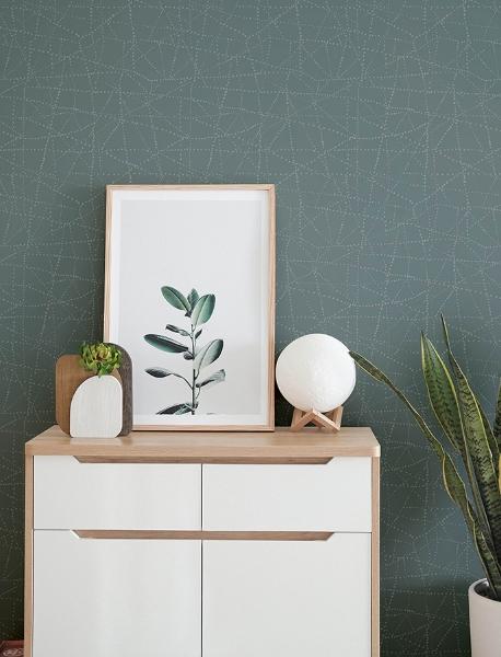 A Street Prints Alcott Slate Dotted Wallpaper